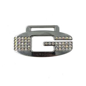 Guess Silver Rhinestone Belt Buckle
